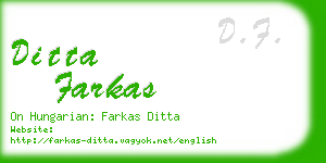 ditta farkas business card